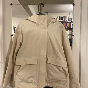 Cream GU Hooded Raincoat - Fits S/M